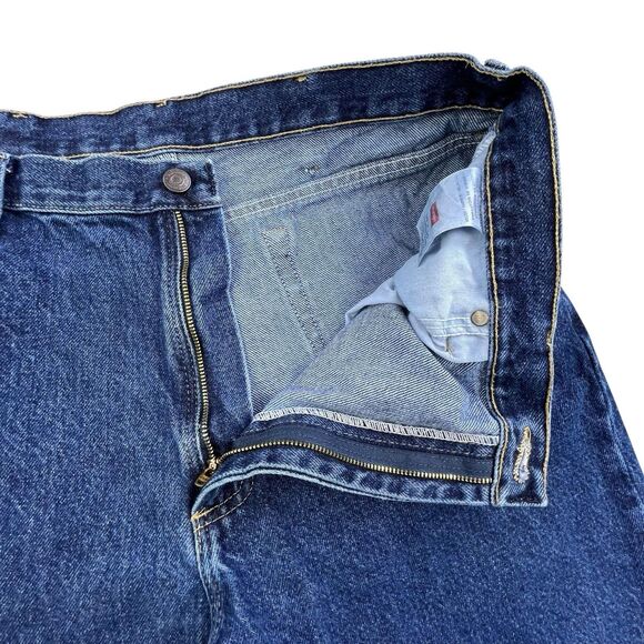 Wrangler Jeans Men’s 38x30 Regular Fit Straight Leg Blue Denim Workwear Western - Picture 5 of 11